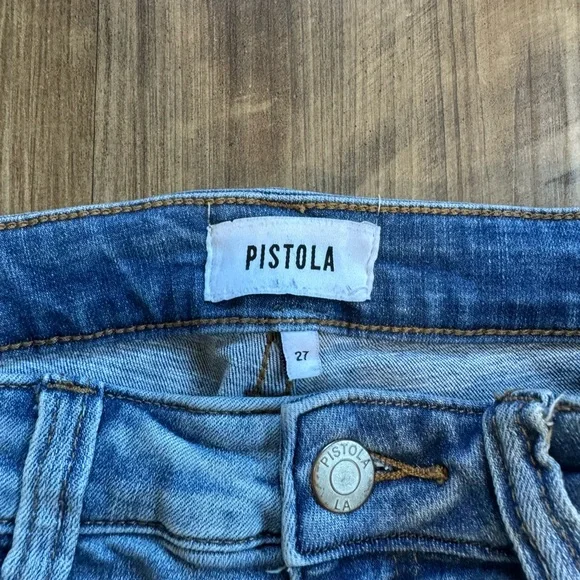 Pistola Light Wash Skinny Jeans with Raw Hem, size 27 - Picture 6 of 12